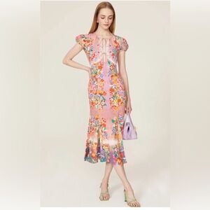 SALONI Sienna floral dress size 6.